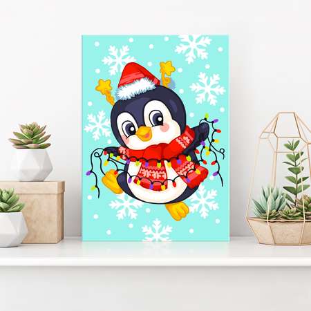 Картина по номерам Hobby Paint Рождественский пингвин в ассортименте