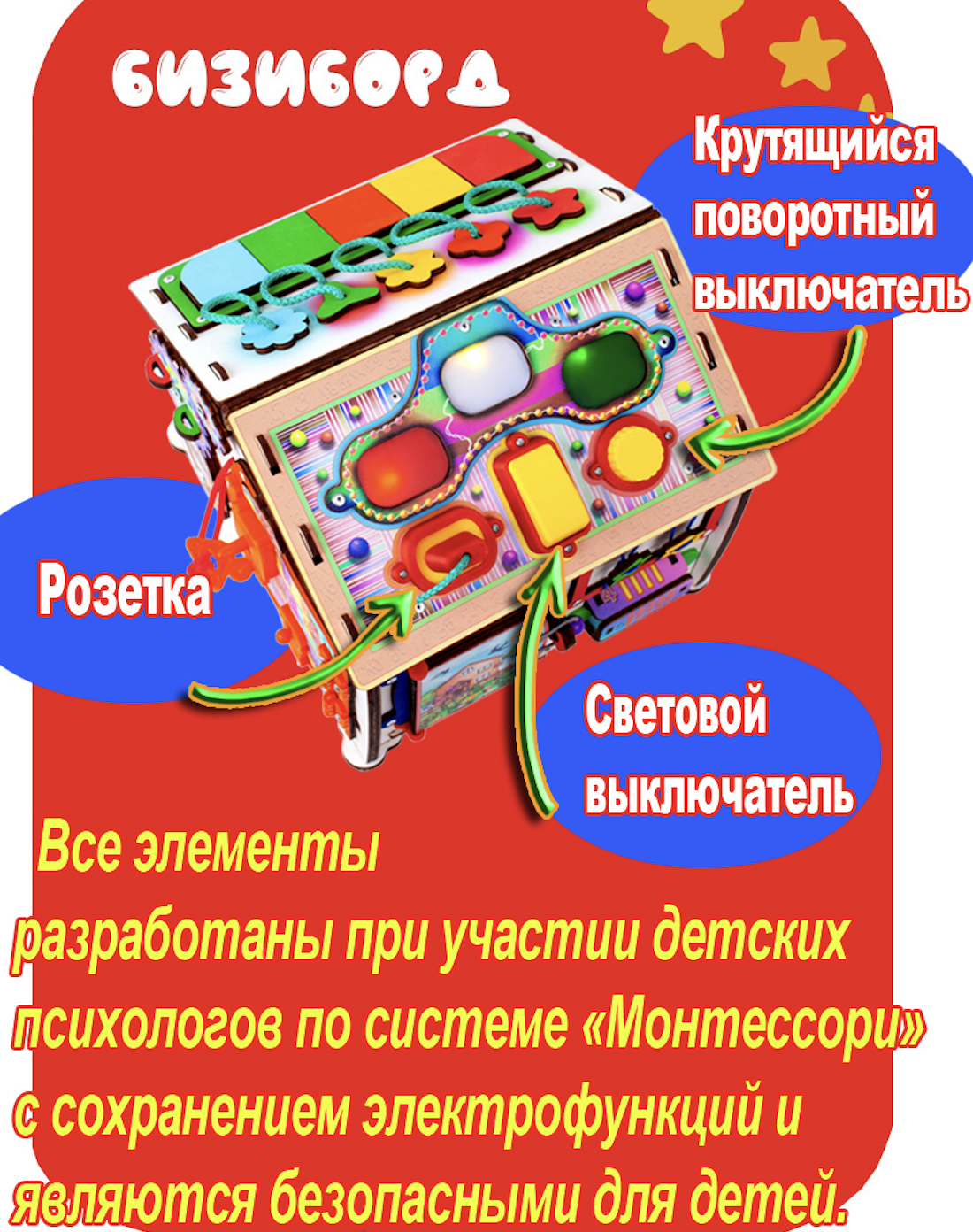 Игрушка Jolly Kids бизиборд Енотик - фото 3
