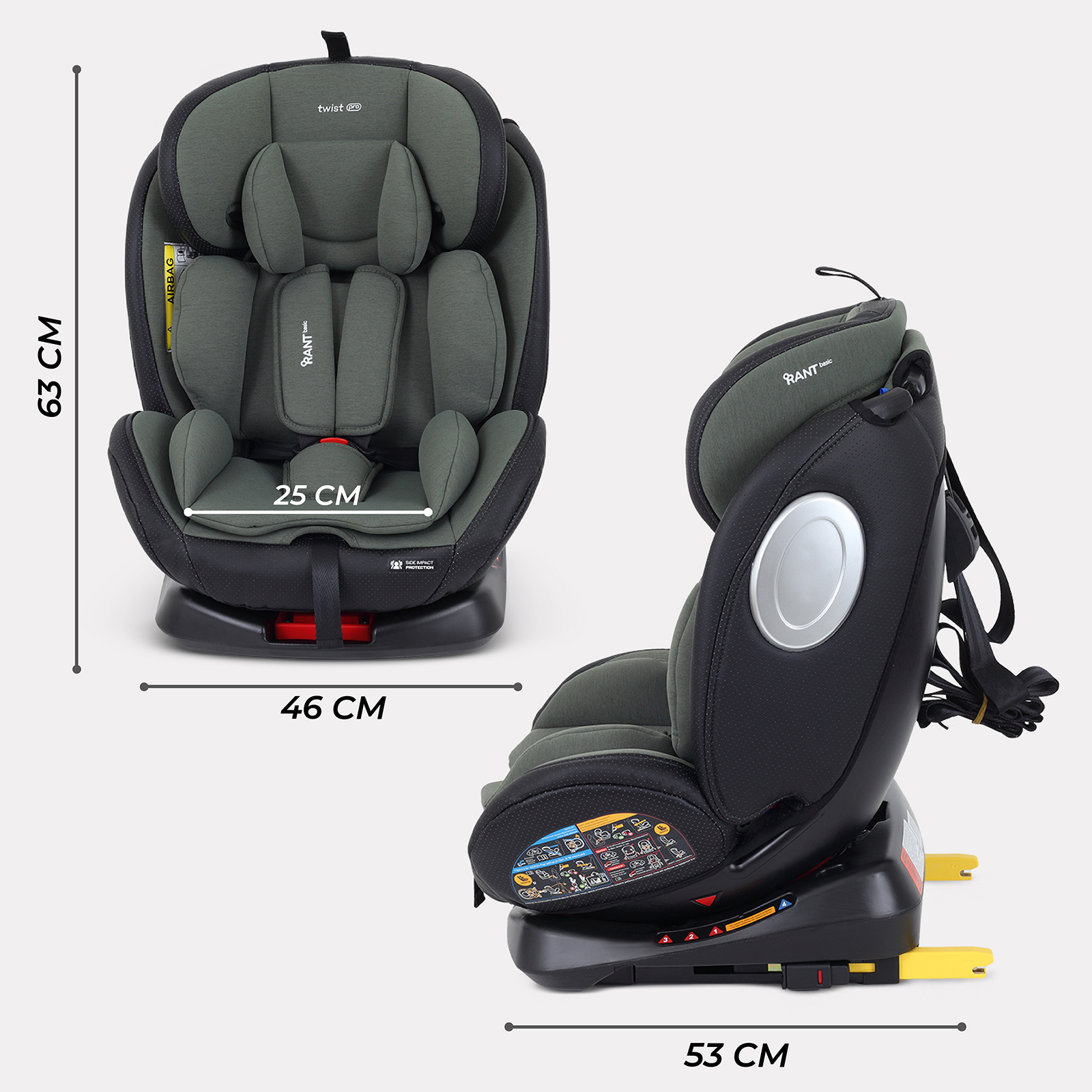 Автокресло Rant Basic Twist Pro Isofix 0+/1/2/3 (0-36 кг) - фото 8