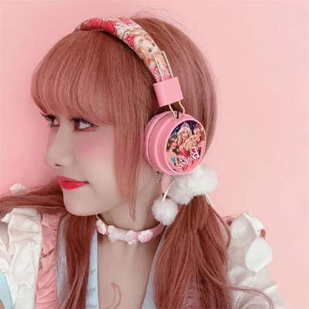 Наушники Bluetooth Барби CASTLELADY беспроводные Barbie AH-906C