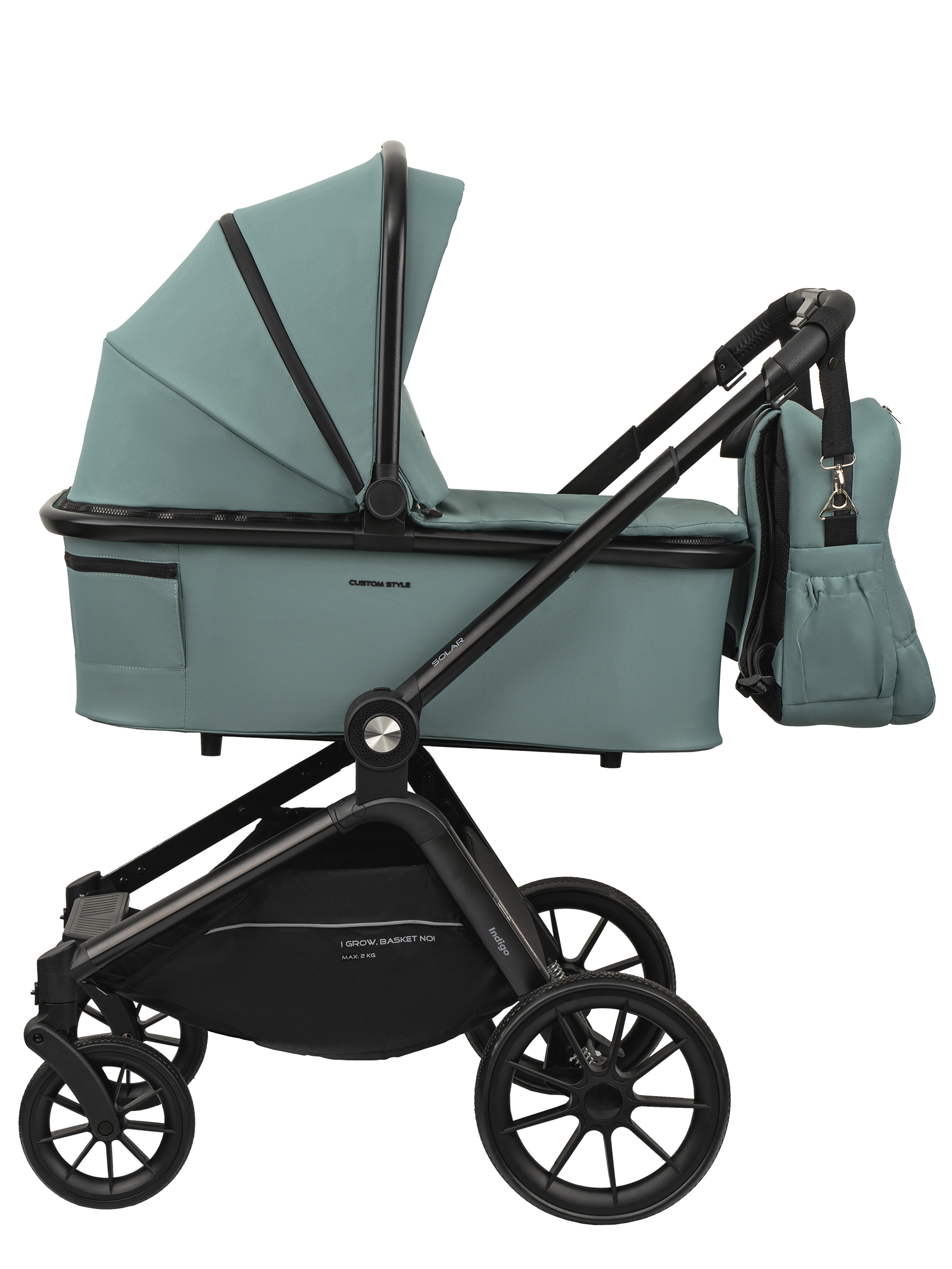 Коляска 3в1 Indigo Solar зеленый - фото 3