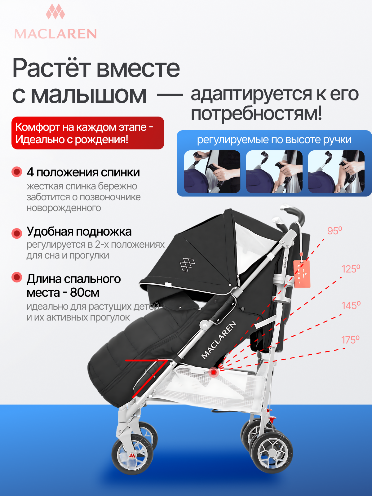 Коляска прогулочная Maclaren Techno XT Winter Style Set - фото 3