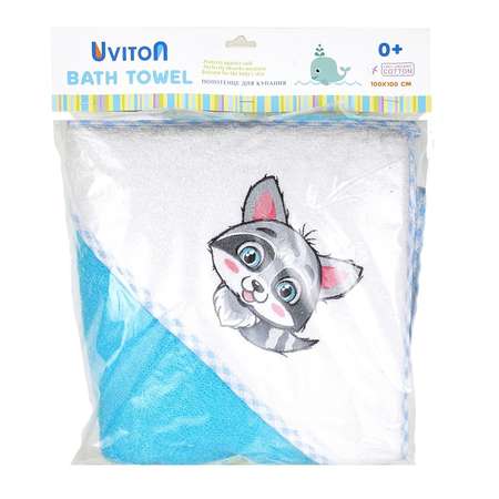 Детское полотенце Uviton с уголком Baby Енотик 100х100 см