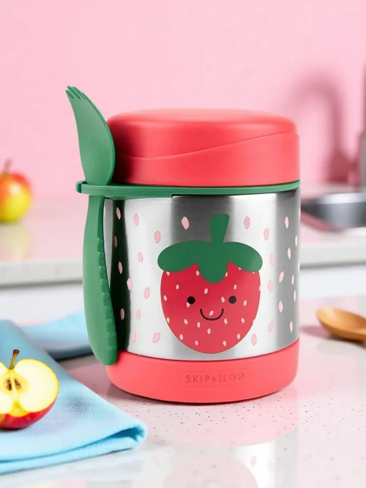 Термос Skip Hop со столовым прибором Клубника - фото 5