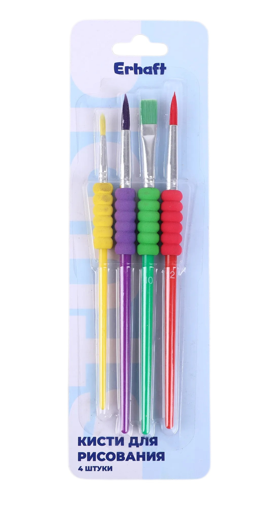 Изображение товара Набор кистей Erhaft Studio 4шт синтетика для живописи Изображение товара Набор кистей Erhaft Studio 4шт синтетика для живописи