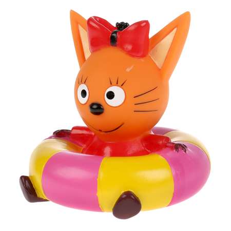 Игрушка для купания Играем вместе Три кота Капитошка Карамелька на круге 300707
