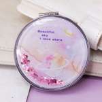 Зеркало карманное iLikeGift Planet stars pink с увеличением