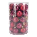 Шары SXMas 34 шт рубиновые JCB