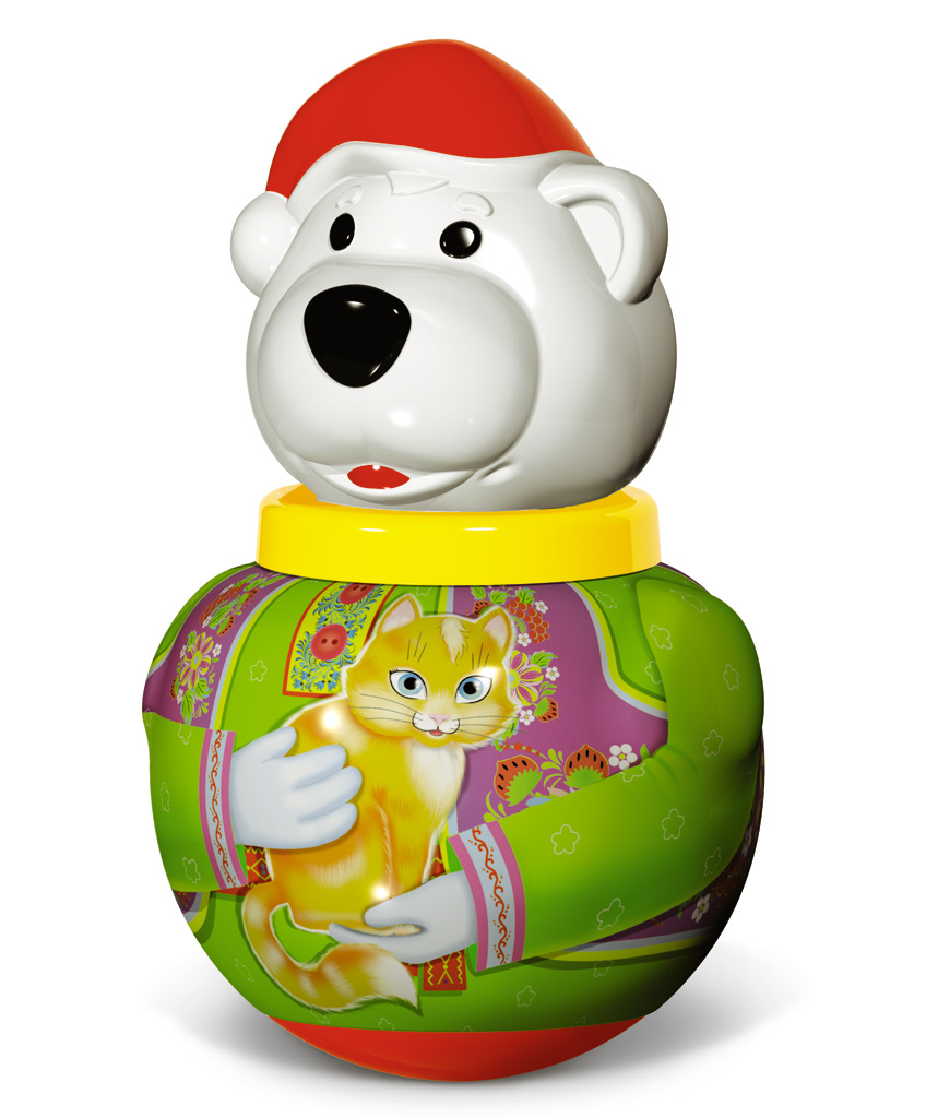 Игрушка STELLAR неваляшка Белый медведь Борис - фото 1