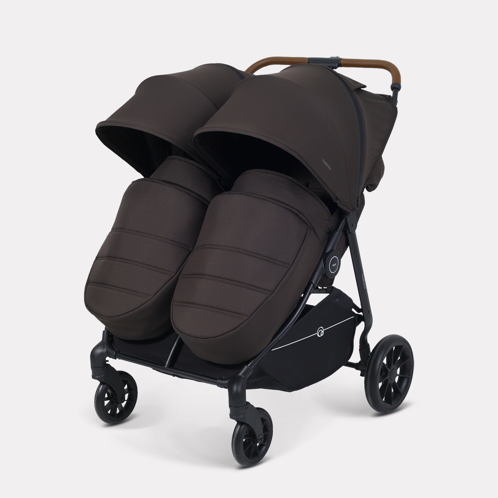 Коляска прогулочная для двойни Rant Twinny, chocolate коричневый - фото 2
