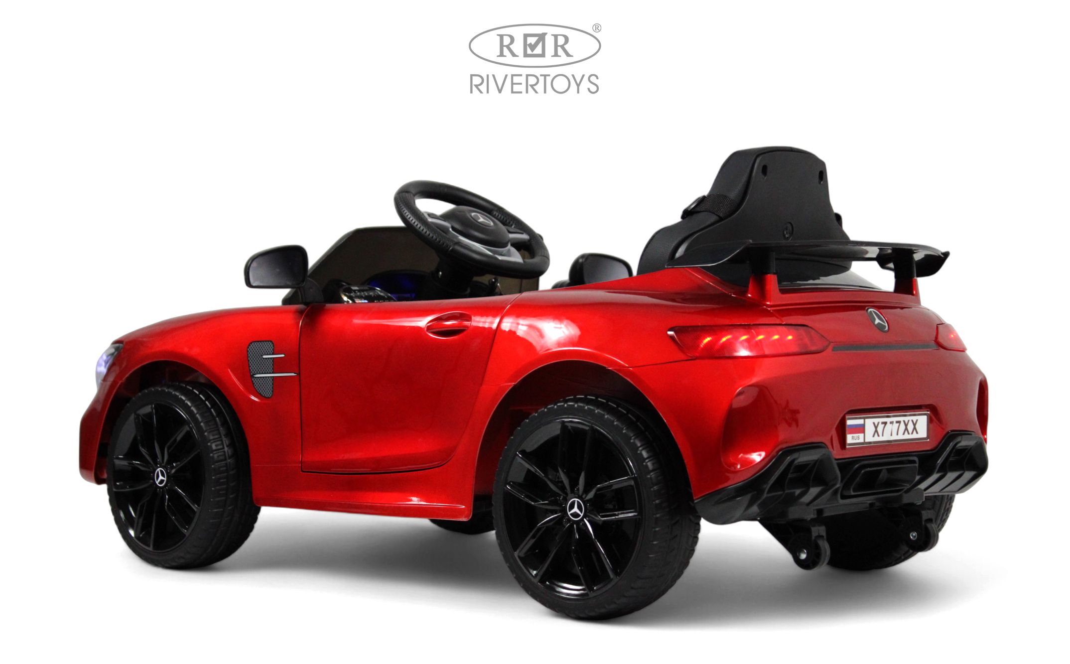 Электромобиль RIVERTOYS Mercedes X777XX-AMG-RED-GLANEC С пультом ДУ - фото 16