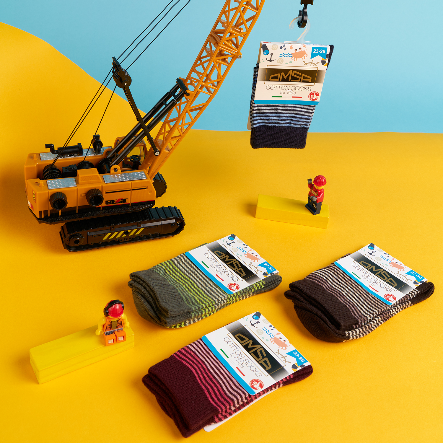 Носки Omsa OMSA kids Calzino 21P11 в полоску Militari - фото 5