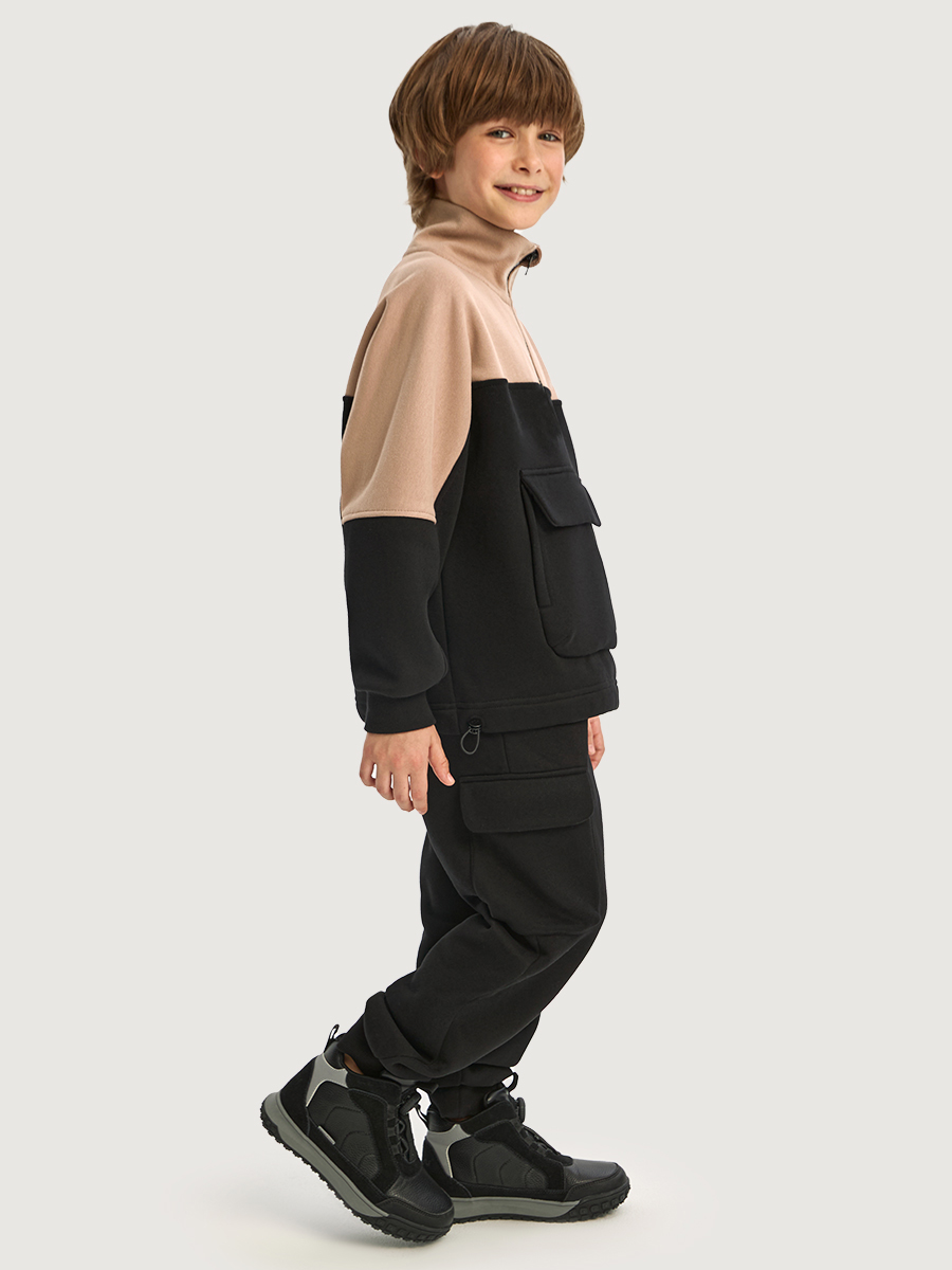 Костюм спортивный NIKASTYLE 7т11926 черный/какао - фото 5