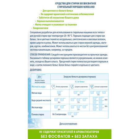 Порошок Nordland 3600 г