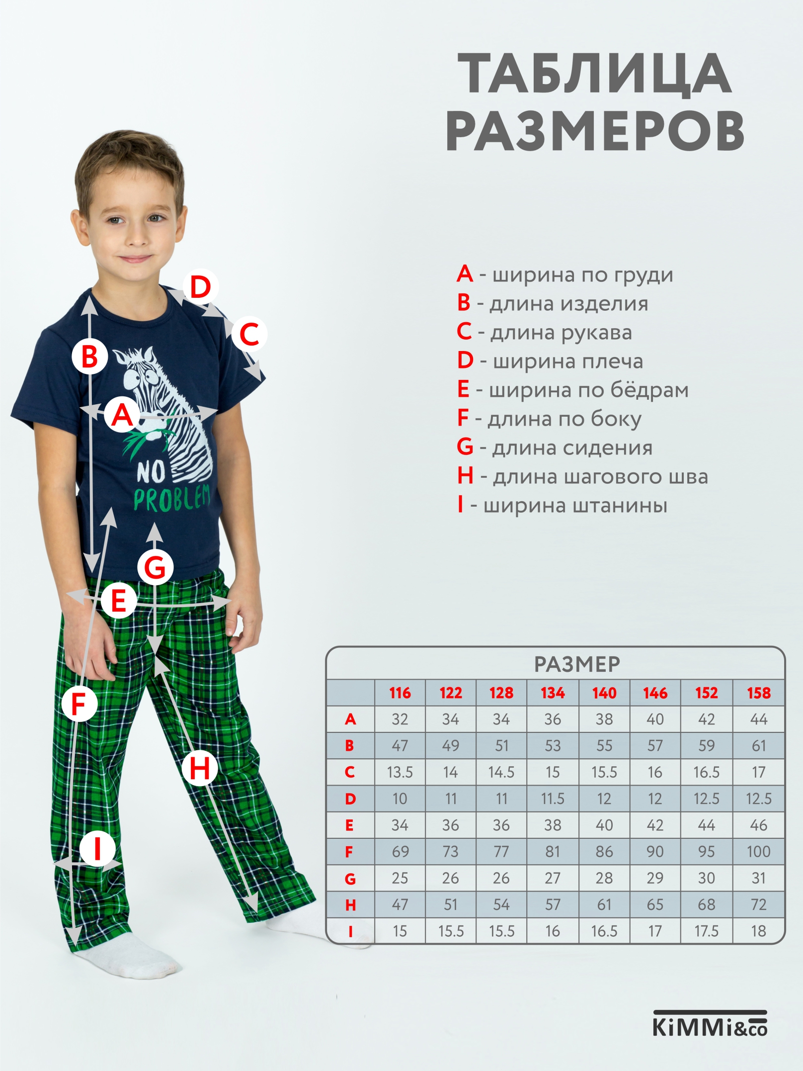 Пижама KiMMi co К-1408827п/1 т.синий_зебра зеленая - фото 4