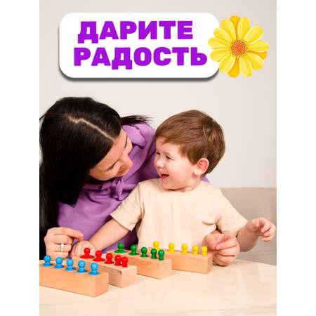 Игрушка BONNY CAT сортер Разноцветные цилиндры