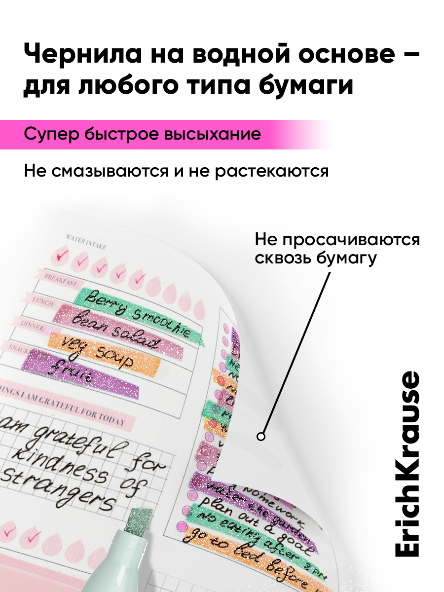 Текстовыделители ErichKrause 4 шт. - фото 3