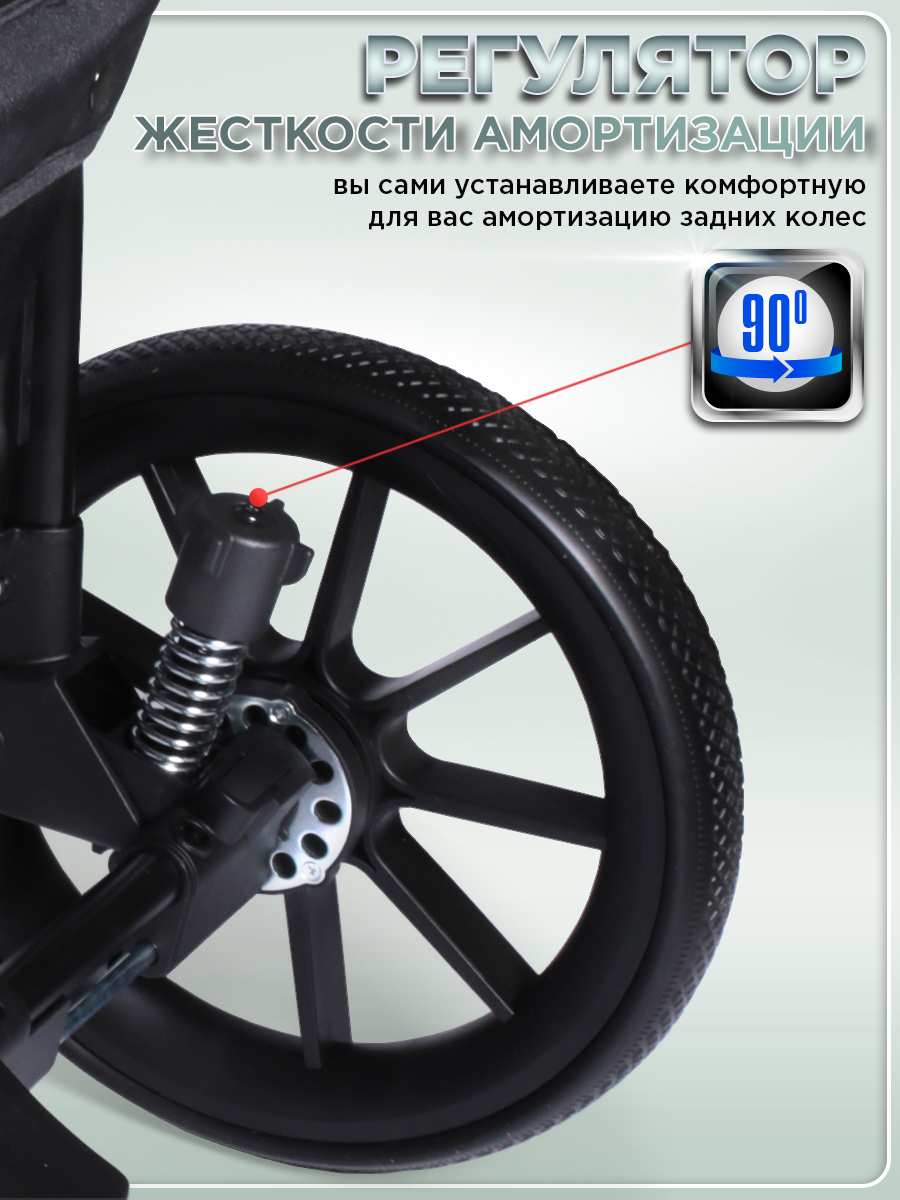 Коляска прогулочная BabyCare Venga Оливковый зеленый - фото 4