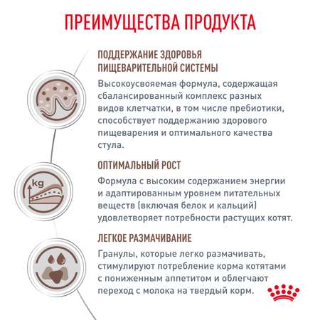 Корм для котят Royal Canin 2кг Gastrointestinal Kitten при нарушениях пищеварения сухой