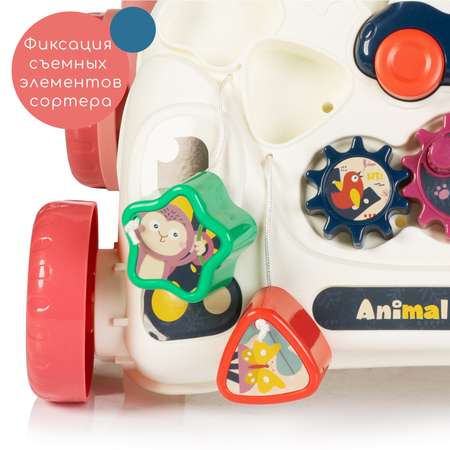 Ходунки - каталка с игровым столиком Babyhit Multi Toy pink