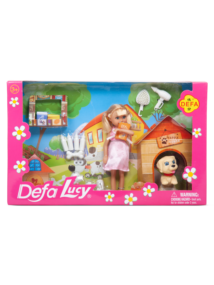 Кукла классическая Defa Lucy Любимый питомец собака 8281//розовый - фото 4