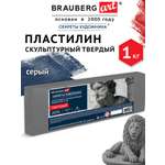 Пластилин Brauberg серый 1 цв.