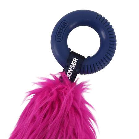 Игрушка для собак JOYSER Puppy Хвост с резиновым кольцом с пищалкой S 20см Розовый