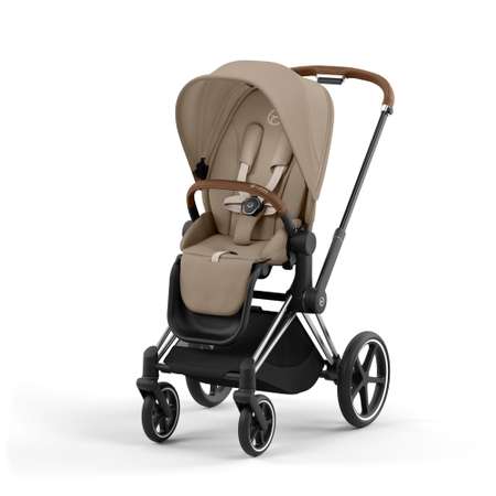 Коляска 2в1 Cybex Priam IV Chrome Brown бежевый