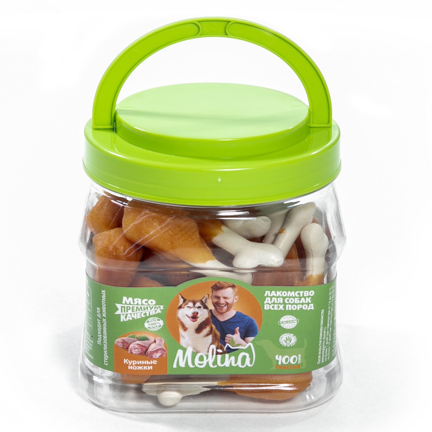 Лакомство для собак Molina Куриные ножки 400г - фото 5