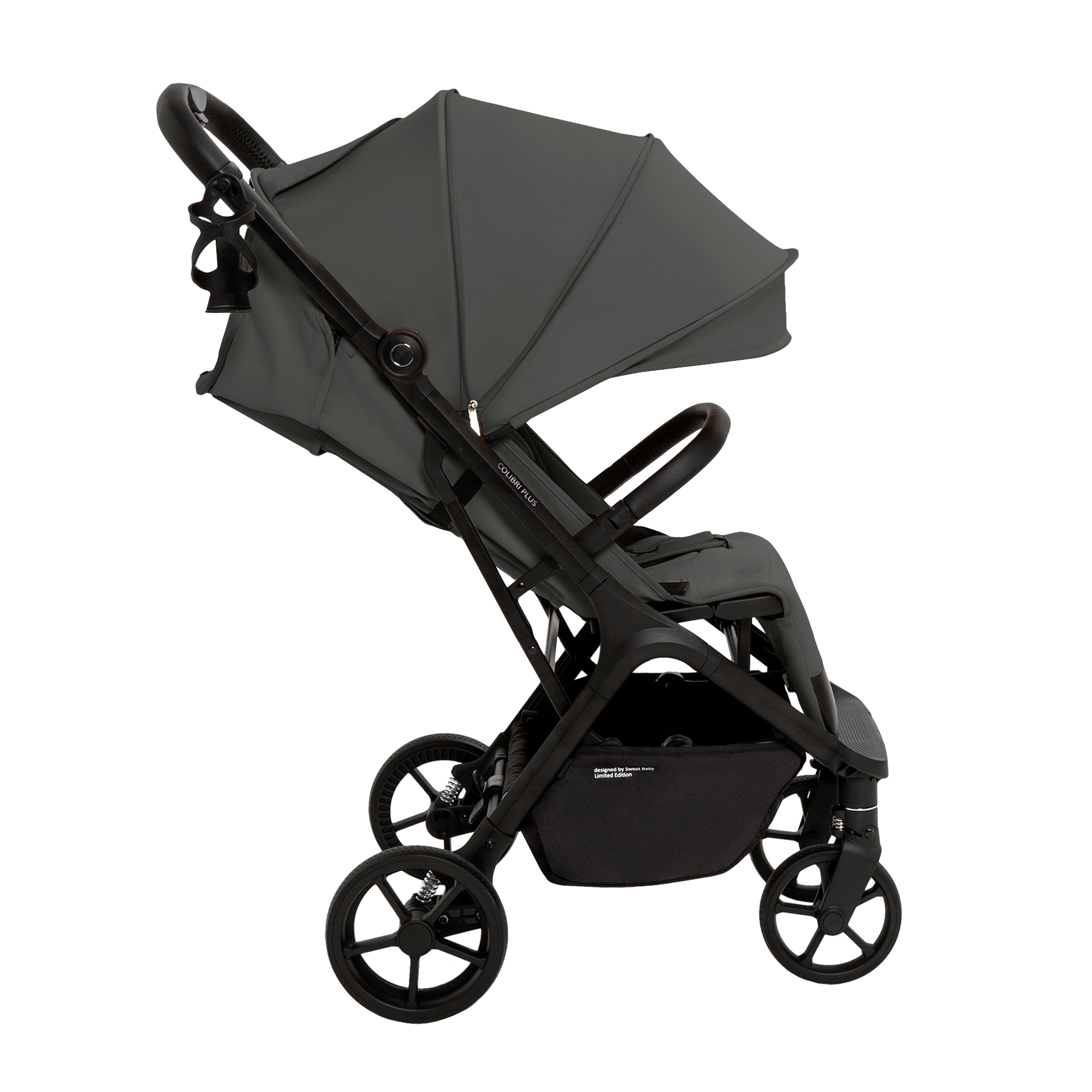 Коляска прогулочная Sweet Baby Colibri Plus Dark Grey серый - фото 15