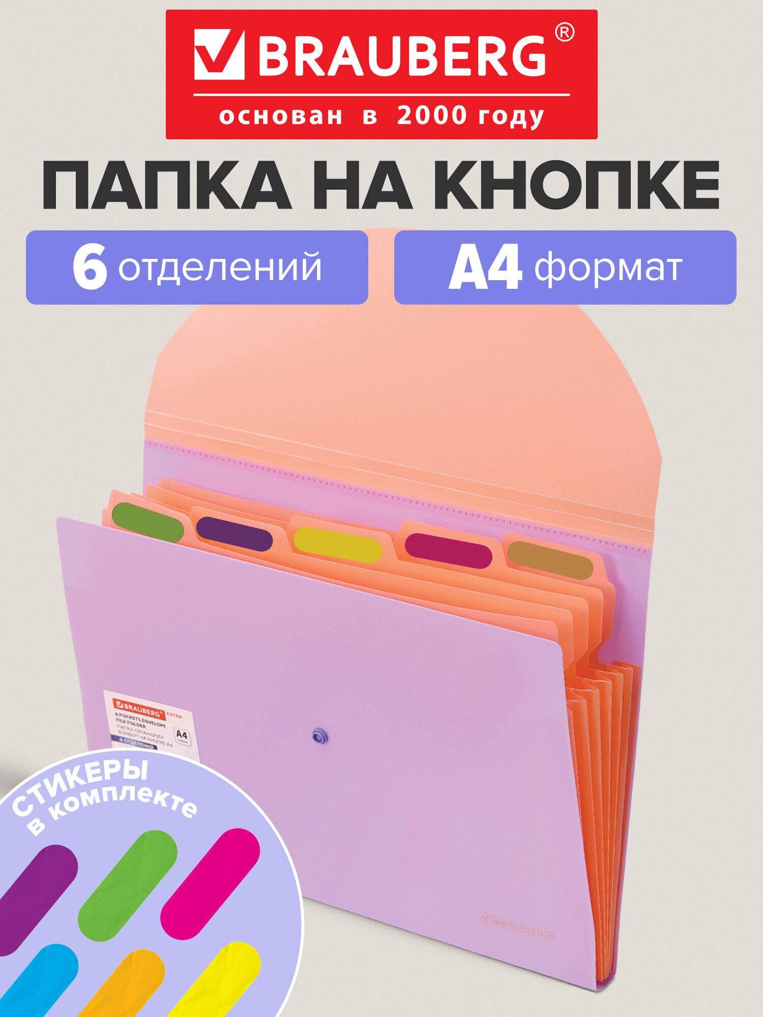 Изображение товара Папка-органайзер Brauberg EXTRA_1 А4 6 отделений песочная фактура Изображение товара Папка-органайзер Brauberg EXTRA_1 А4 6 отделений песочная фактура