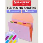 Папка-органайзер Brauberg лиловая с персиковым А4