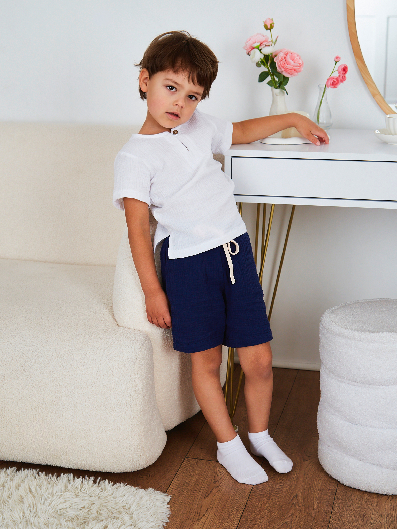 Шорты MOUN Шорты_муслин_синий - фото 13