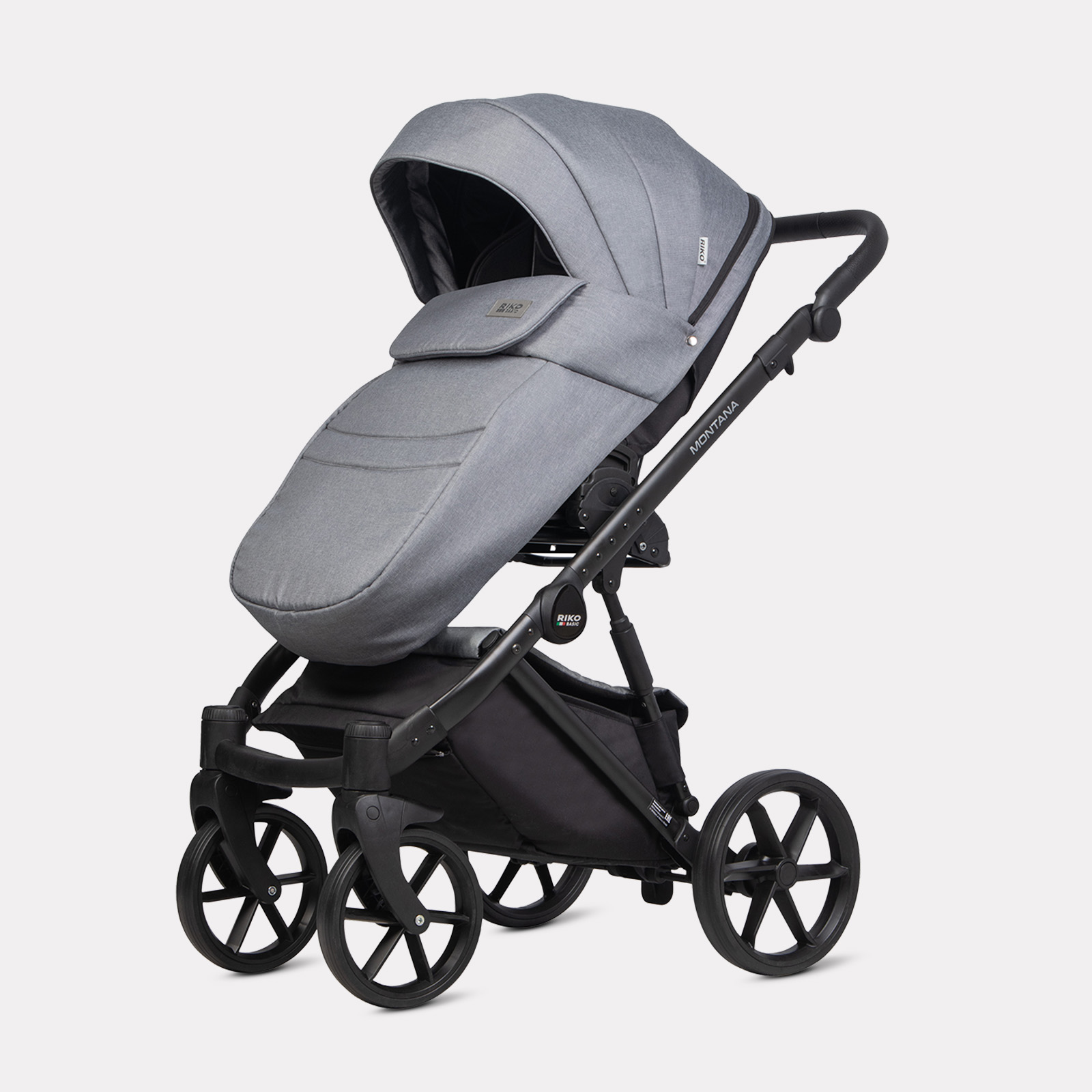 Коляска 2в1 Riko Basic Montana серый - фото 8
