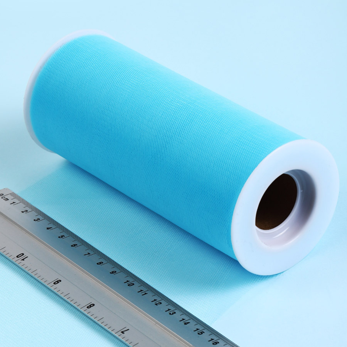 Фатин в шпульках TBY средней жесткости ширина 150 мм уп.22.86м бирюзовый - фото 3