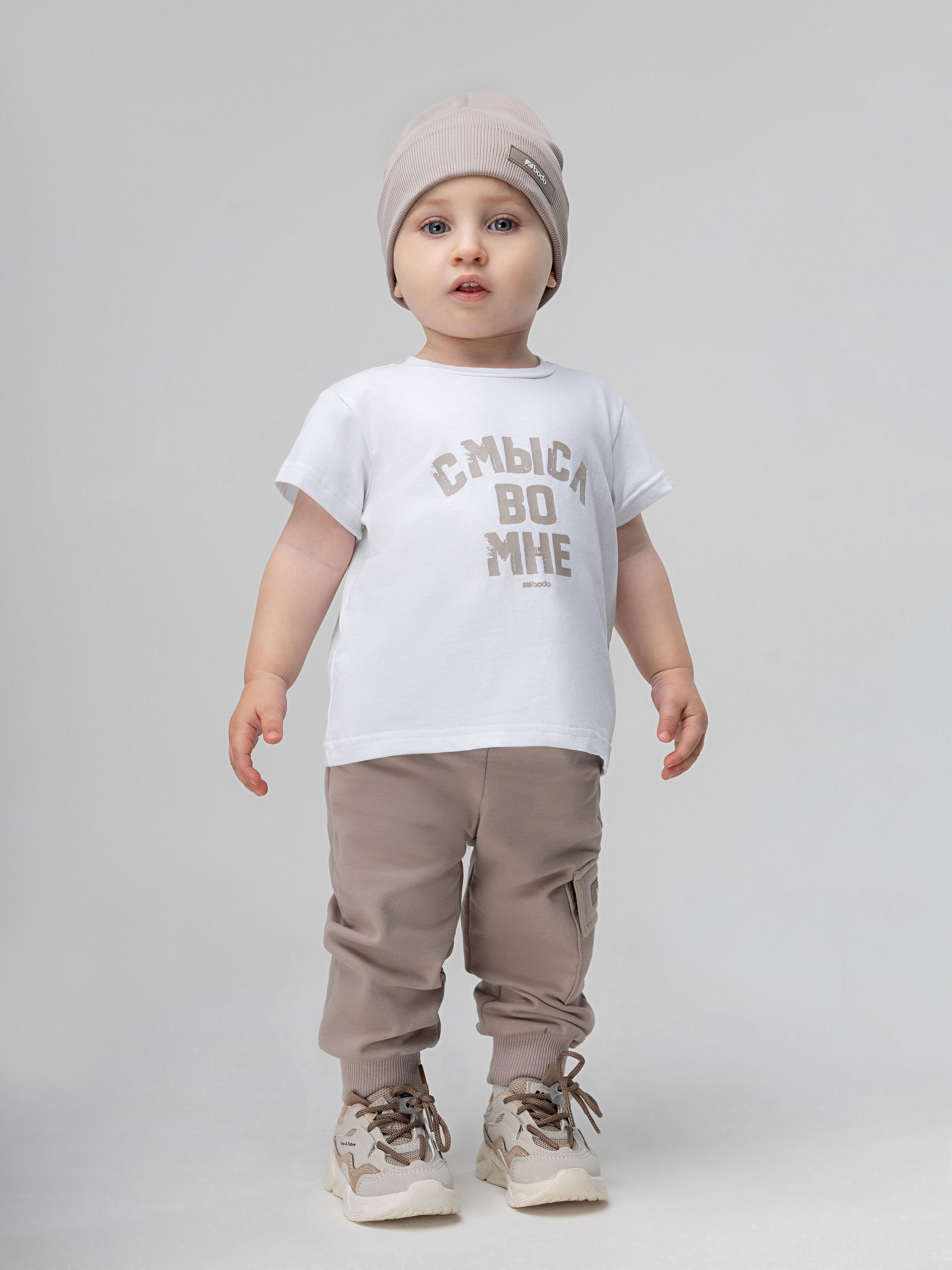 Брюки Bodo 22-29MU_серо-бежевый - фото 1