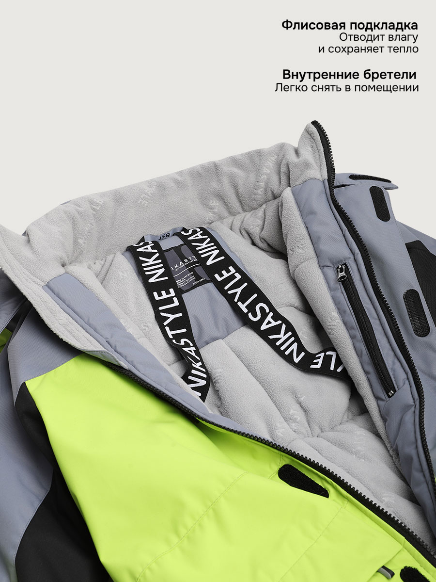 Комбинезон NIKASTYLE 8з4925 салат/сталь - фото 9