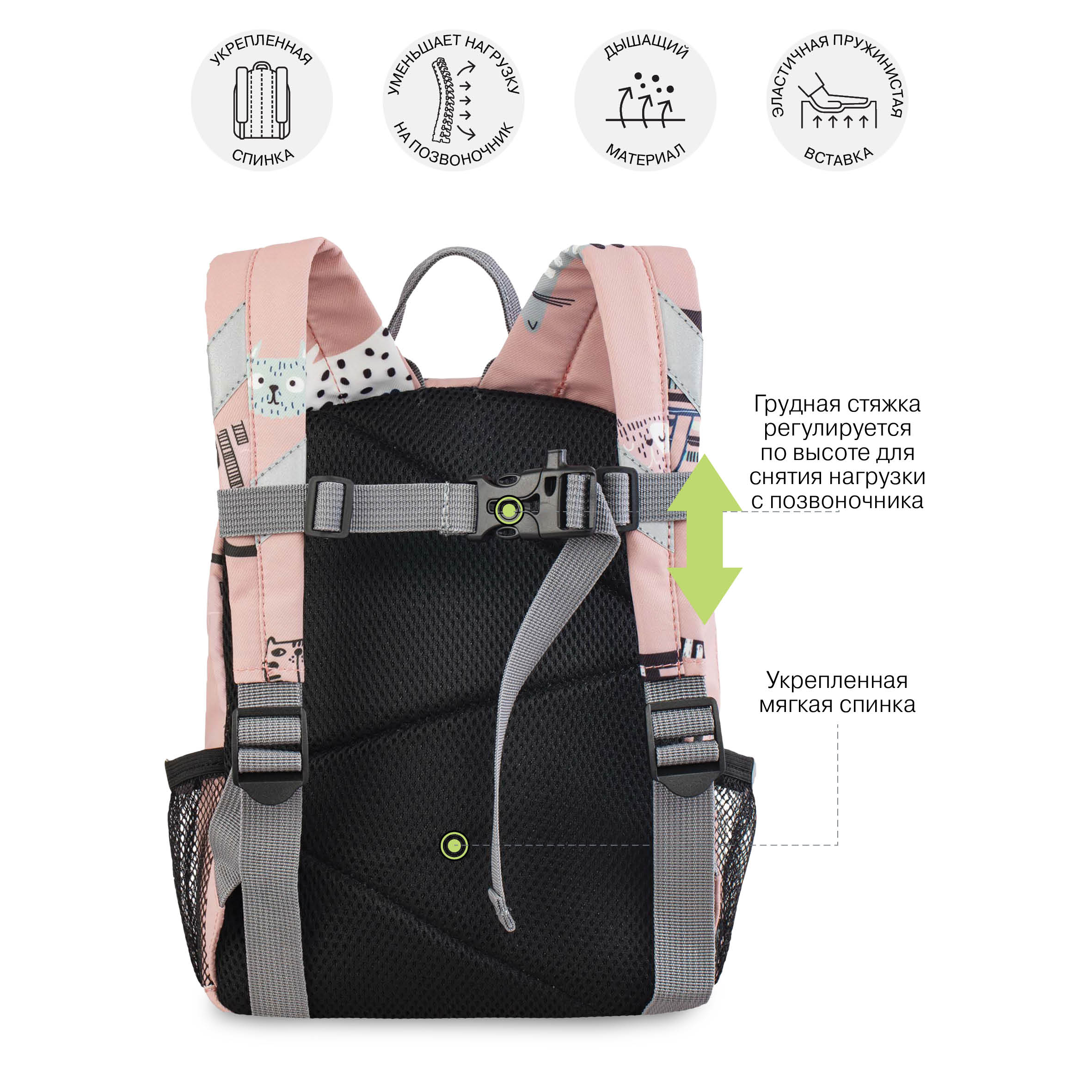 Рюкзак дошкольный Grizzly Кошки - фото 9