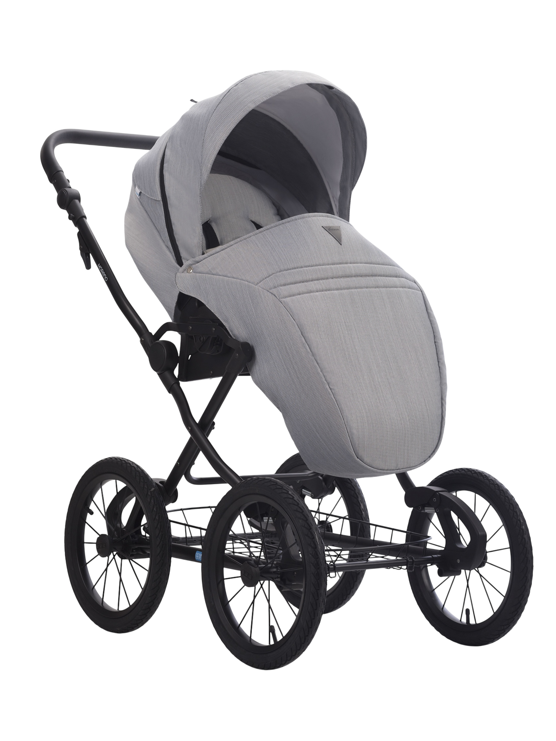 Коляска 2в1 Aroteam Moreno SL New 07 серый-белый - фото 4