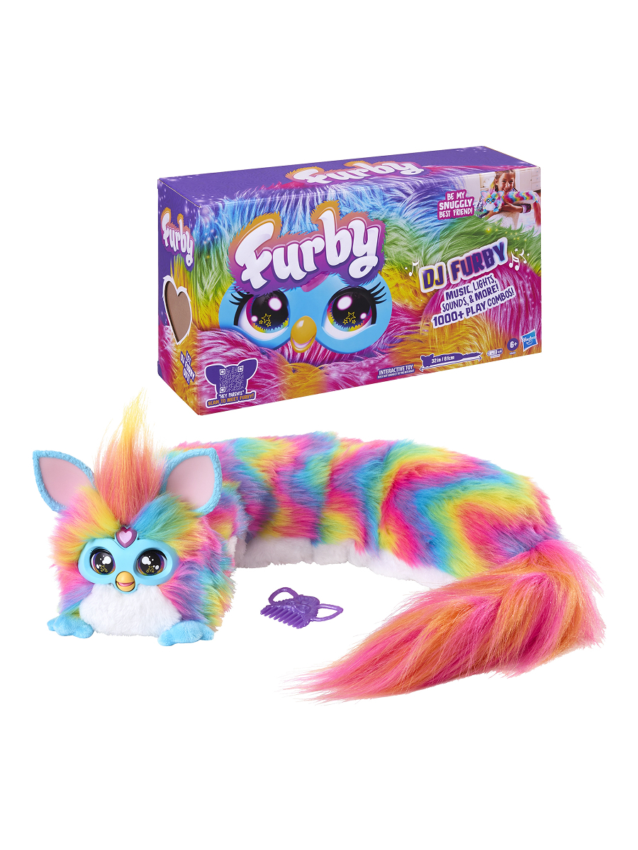 Мягкая игрушка Hasbro Ферби Furby DJ Rainbow робот - фото 12