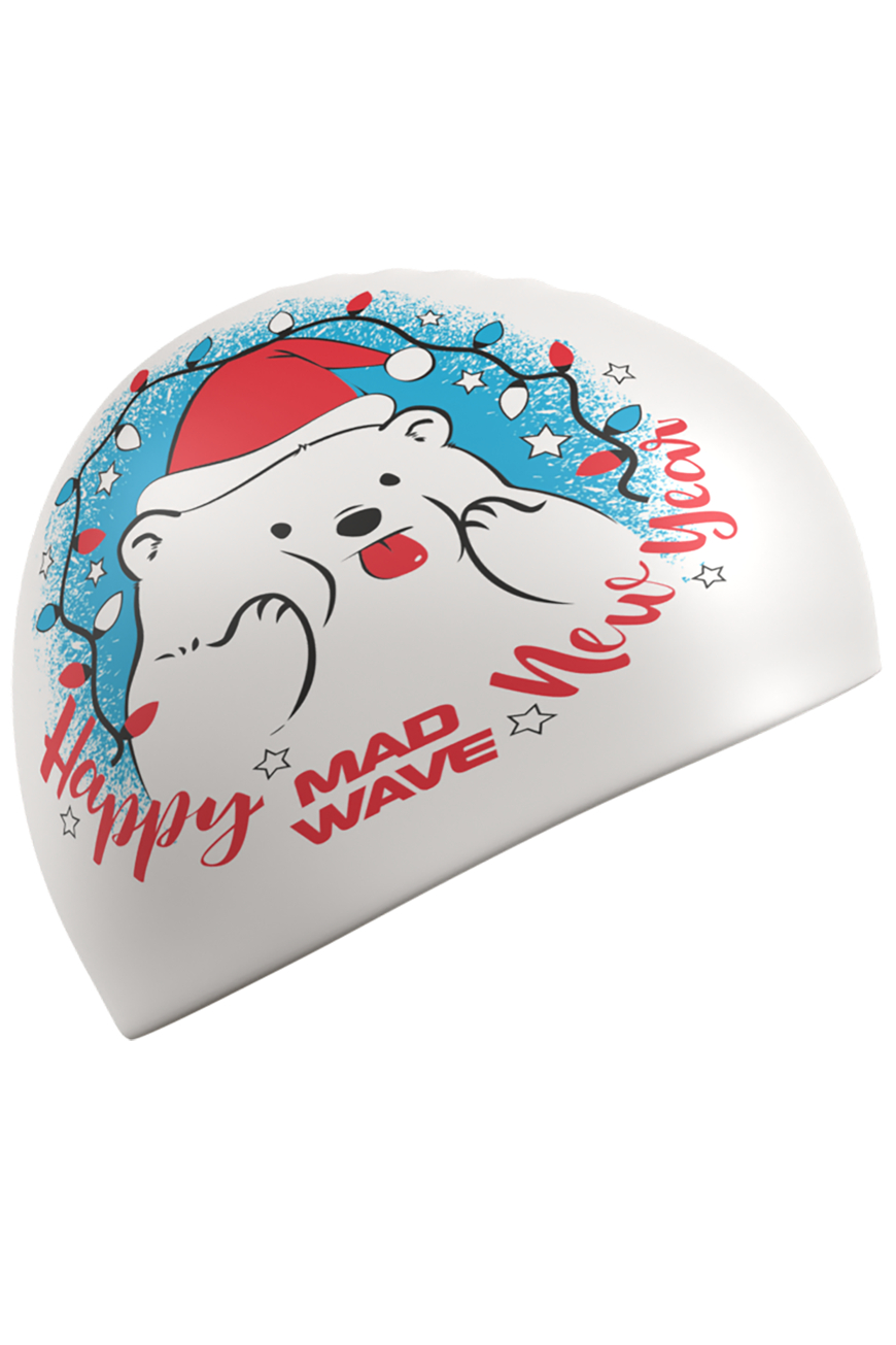 Шапочка в бассейн Mad Wave Happy New Year - фото 2