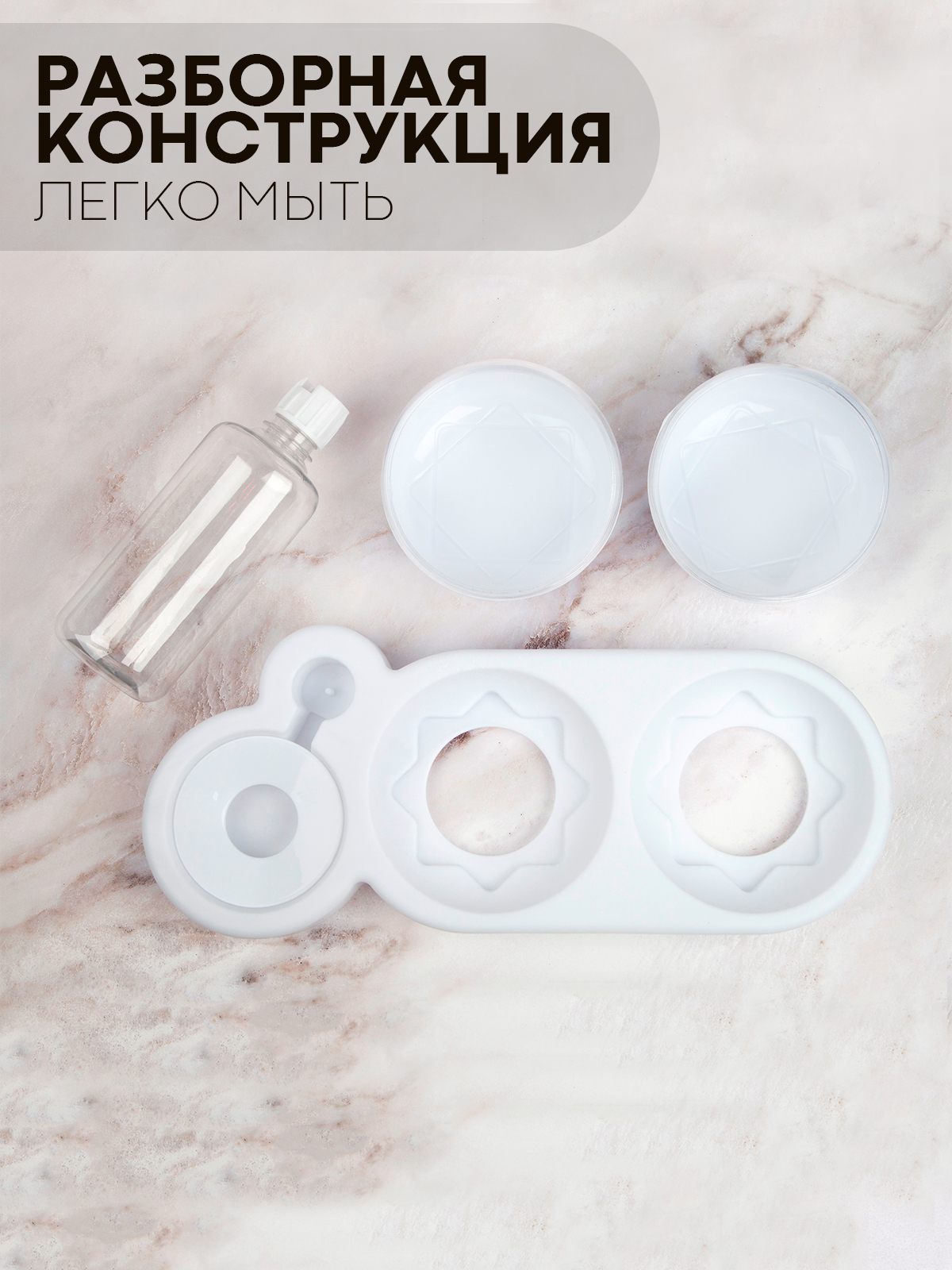 Миска для кошек и собак КАРТОФАН КАРТОФАН двойная с поильником на подставке - фото 3