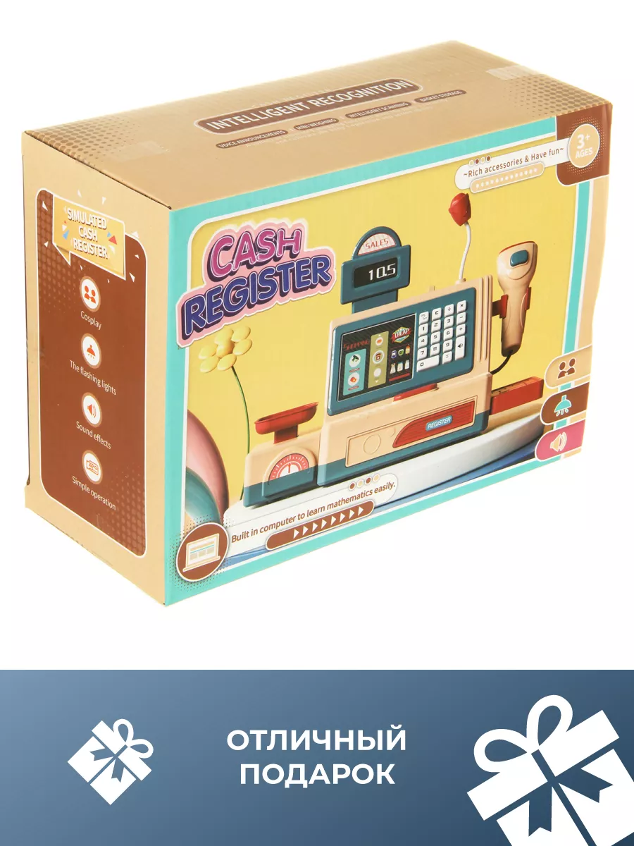 Игровой набор Veld Co тележки и корзинки, прилавок, касса, продукты - фото 9