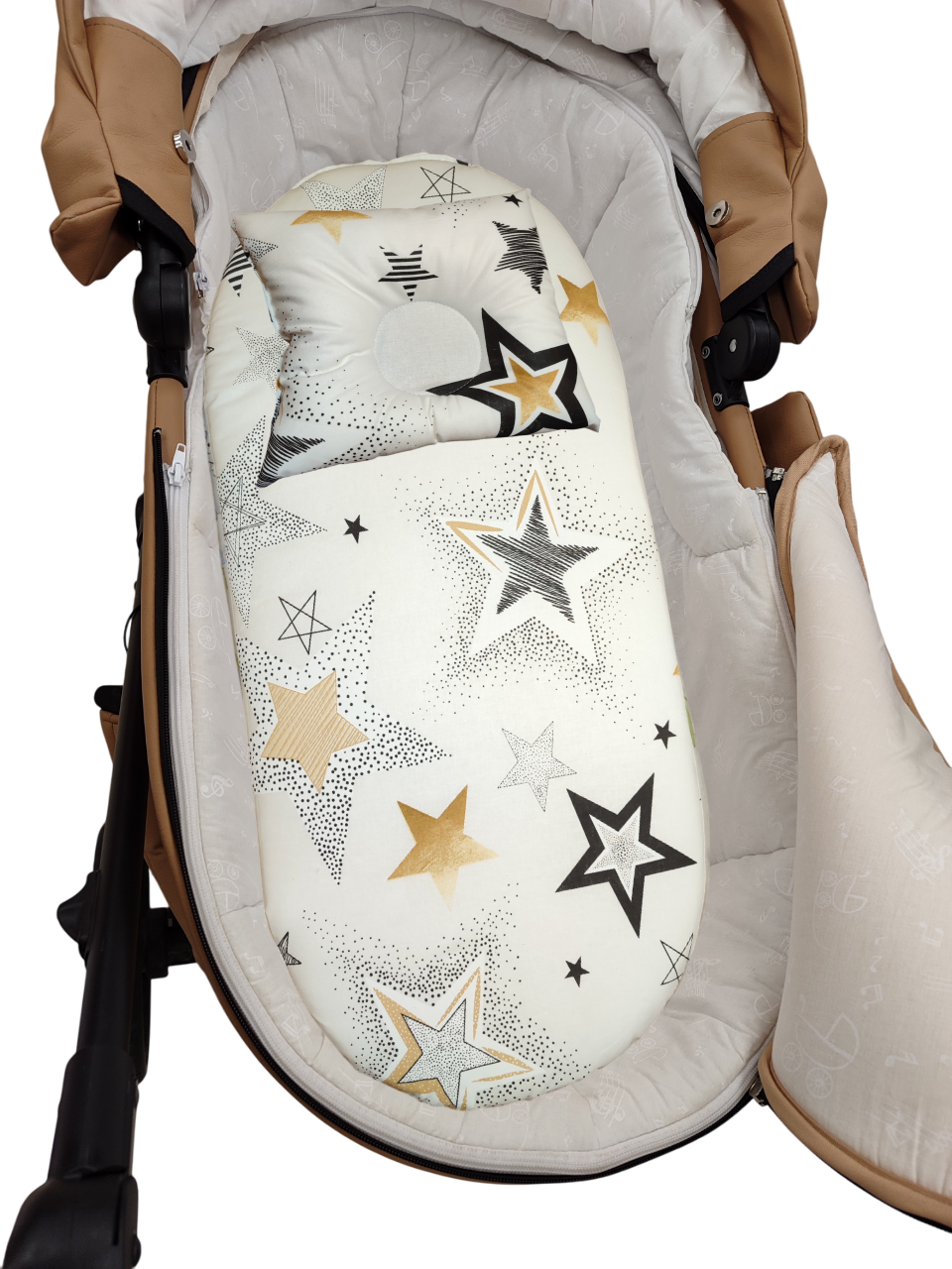 Подушка для новорожденных ЗАСЫПАЙКА рисунок звездопад 24 x 27 см - фото 8