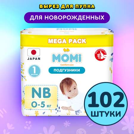 Подгузники Momi Comfort Care NB 102 шт.