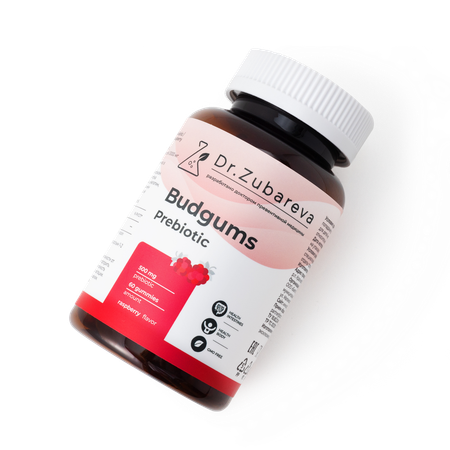 Витамины Dr. Zubareva Мармелад Budgums, пребиотик со вкусом малины