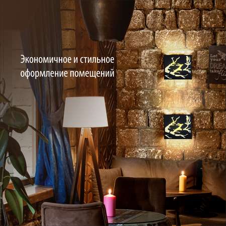 Светильник РЭМО настенный в стиле LOFT РЭМО CUBE BIRD