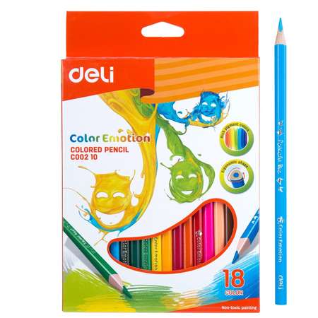 Карандаши цветные Deli 18 шт.