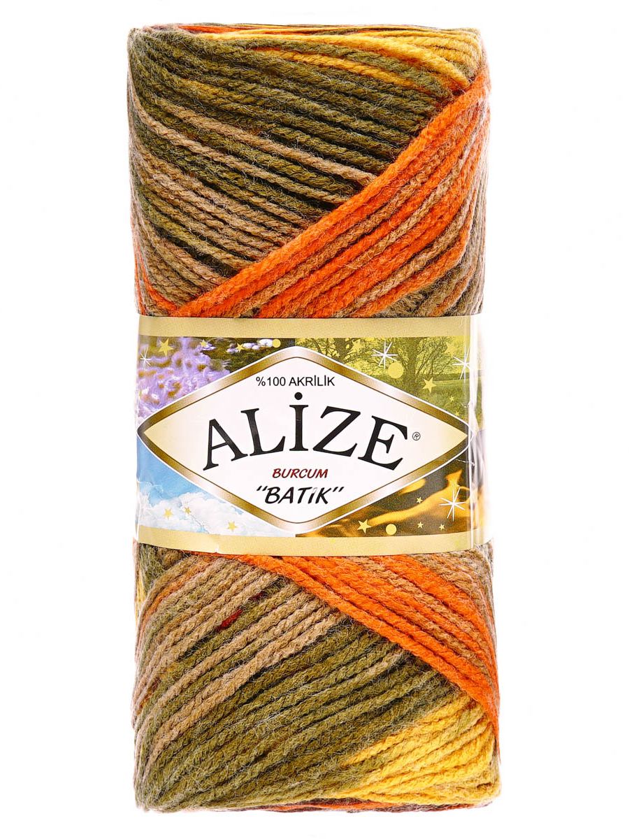 Пряжа Alize для вязания Burcum Batik 100 гр 210 м 5 мотков 6060 секционный - фото 4