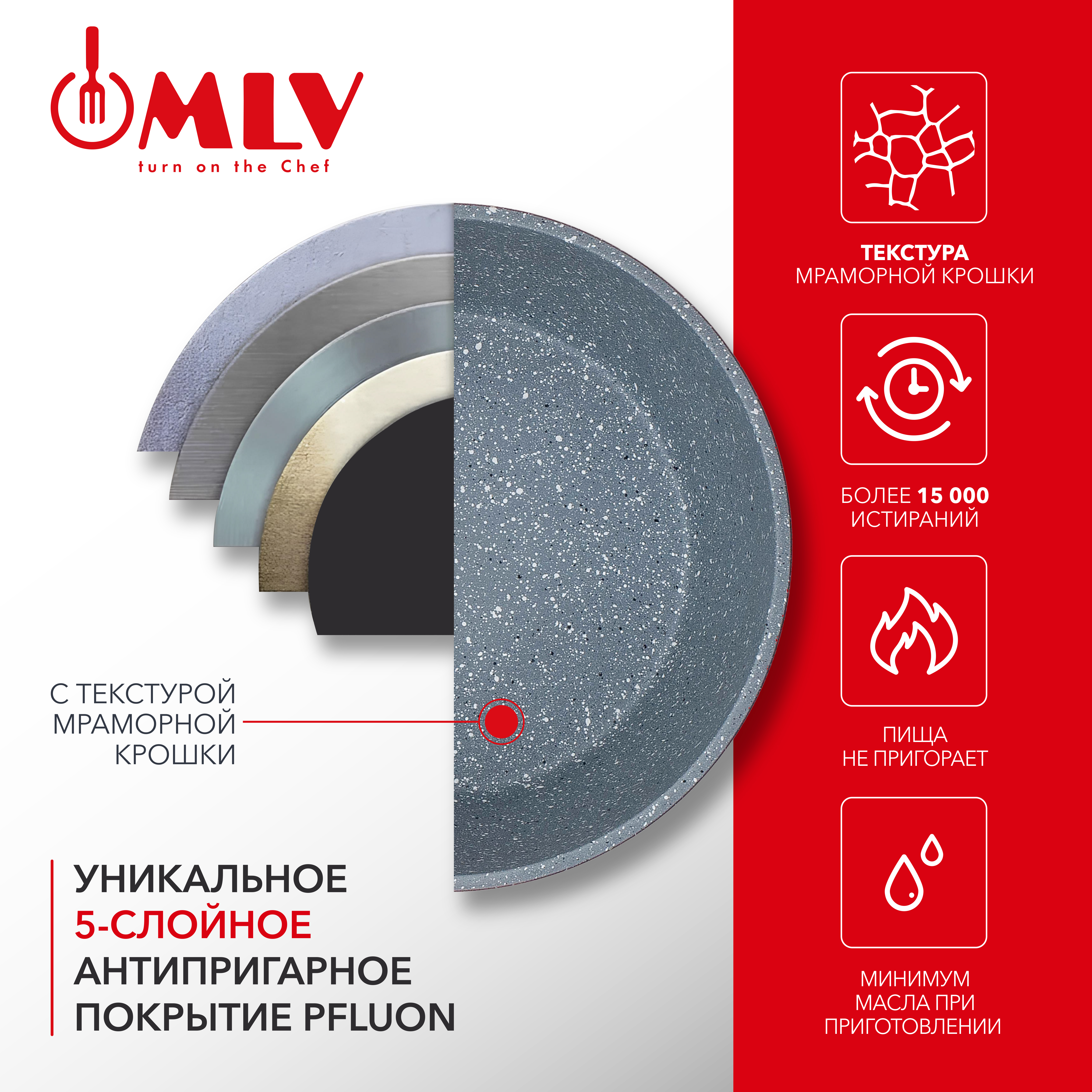 Ковш для индукционной плиты с крышкой Moulin Villa Granate 1,2 литра - фото 7